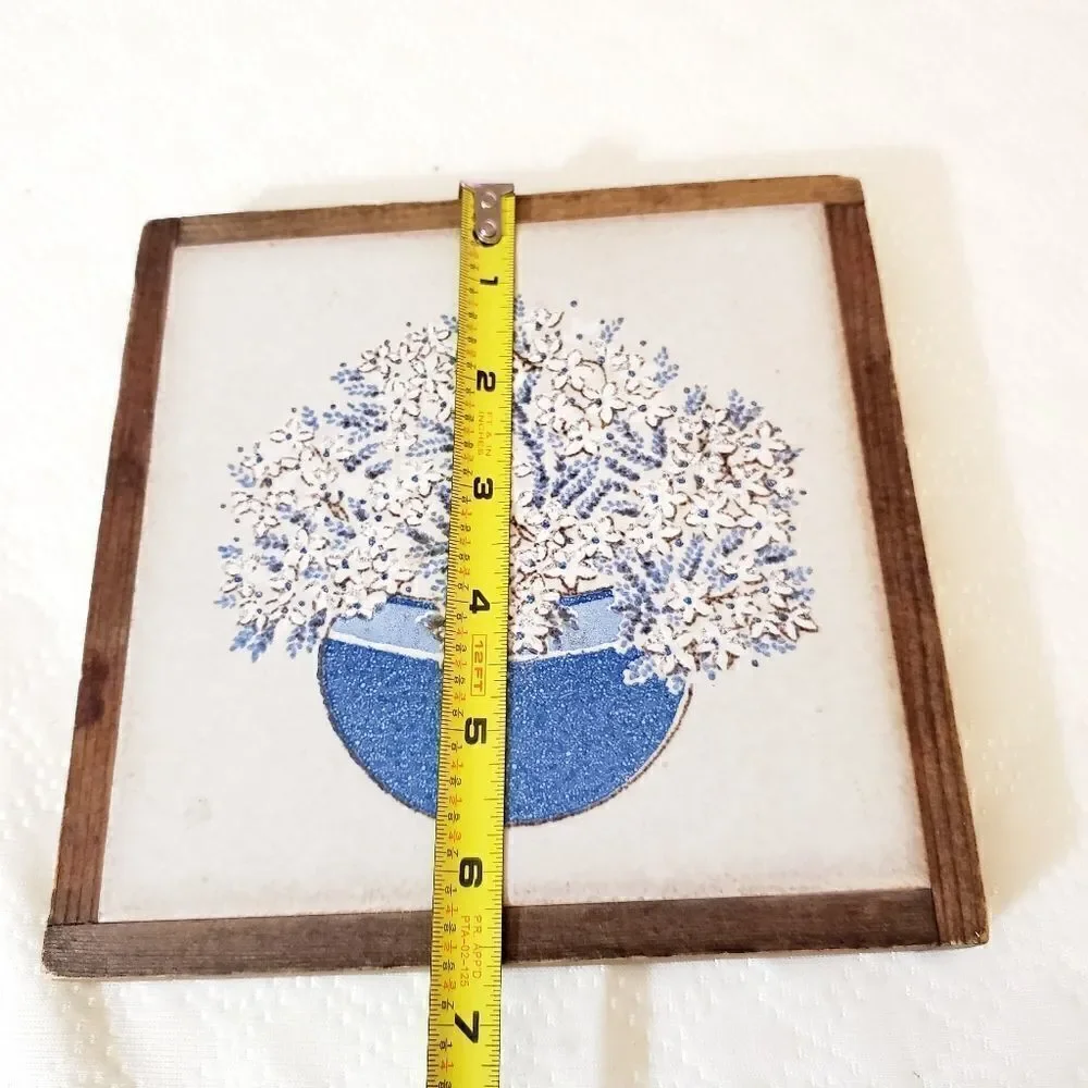 PIEMME Italian Floral Vase Clay Tile Decor - Picture 3 of 8